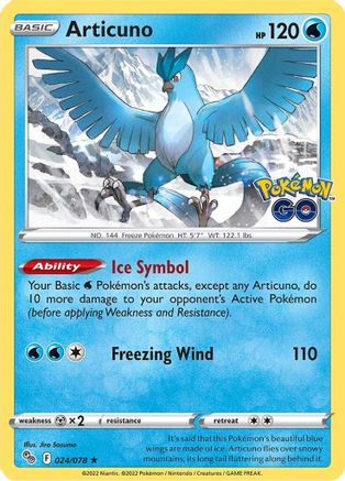 Articuno (024/078) [Pokémon GO] Reverse Holofoil