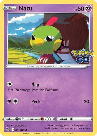 Natu (32) Reverse Holofoil - Pokemon GO