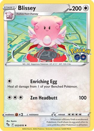 Blissey (52) Reverse Holofoil - Pokemon GO
