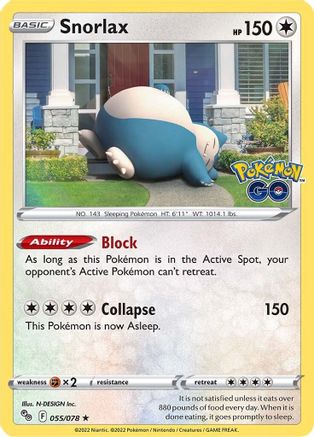 Snorlax (55) Reverse Holofoil - Pokemon GO