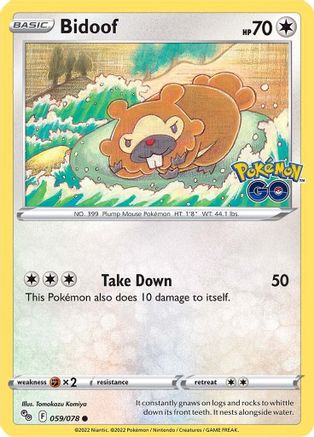 Bidoof (59) Reverse Holofoil - Pokemon GO