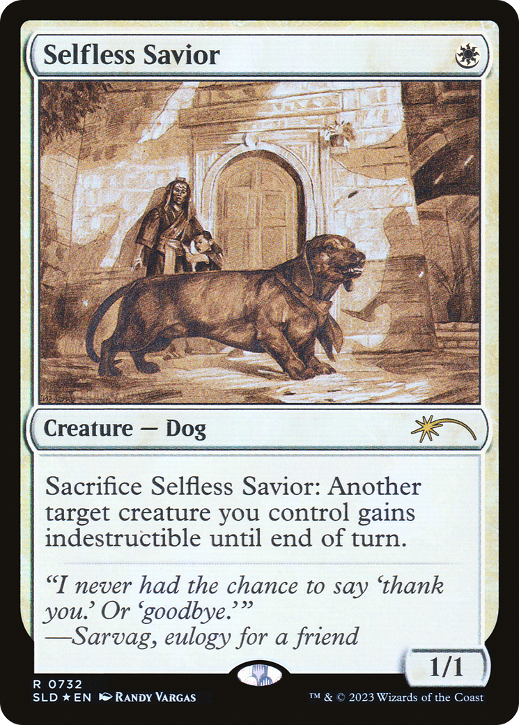 Selfless Savior (Sketch) [Secret Lair Drop Promos] Foil