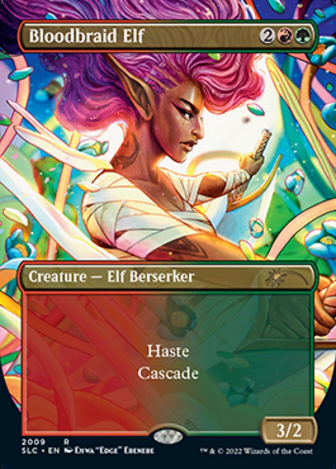 Bloodbraid Elf (Borderless Alternate Art) [Secret Lair 30th Anniversary Countdown Kit] | Silver Goblin