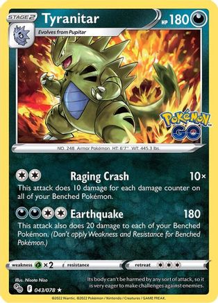Tyranitar (43) Reverse Holofoil - Pokemon GO