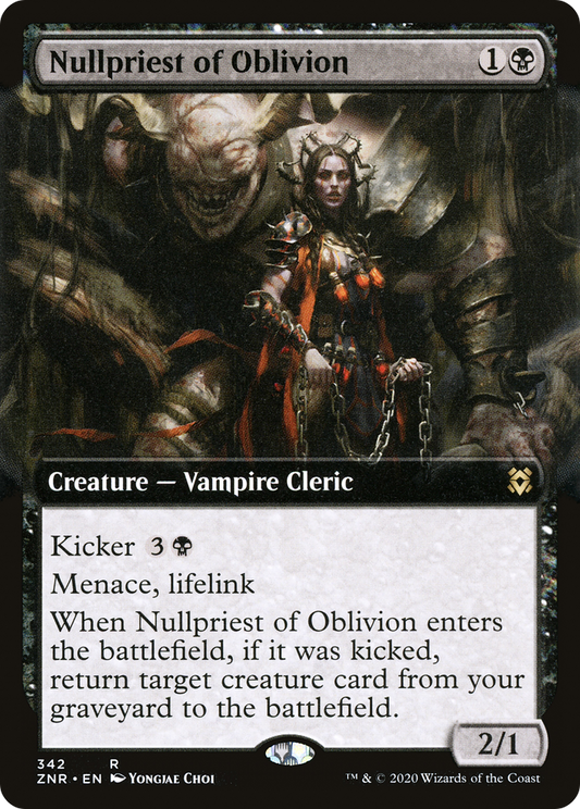 Nullpriest of Oblivion (Extended Art) [Zendikar Rising] Foil