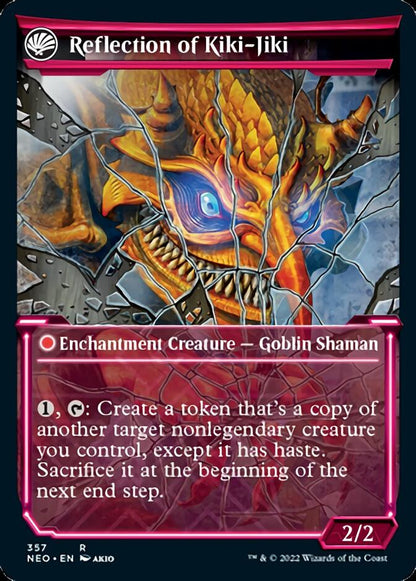 Fable of the Mirror-Breaker // Reflection of Kiki-Jiki (Showcase Soft Glow) [Kamigawa: Neon Dynasty] Foil