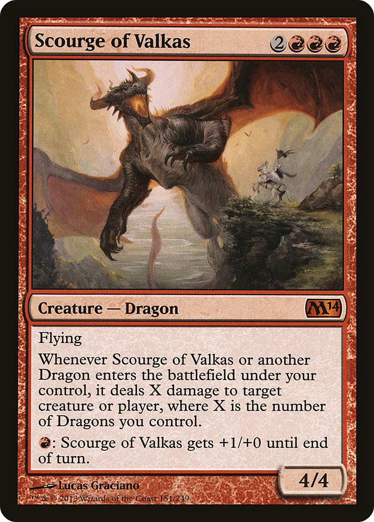 Scourge of Valkas [Magic 2014] Foil