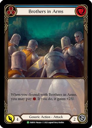 Brothers in Arms (Blue) - FAB093 (FAB093) Rainbow Foil - Flesh and Blood: Promo Cards