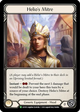 Helio's Mitre - LGS103 (LGS103) Rainbow Foil - Flesh and Blood: Promo Cards