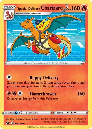 Special Delivery Charizard - SWSH075 (SWSH075) Holofoil - SWSH Sword & Shield Promo Cards