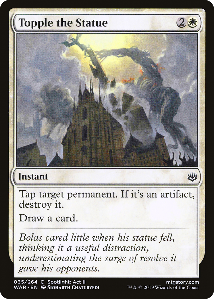 Topple the Statue (035) Foil - War of the Spark