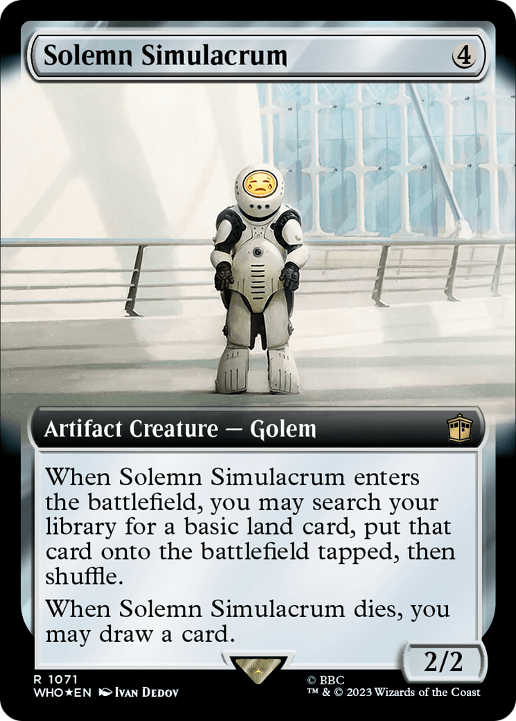 Solemn Simulacrum (Extended Art) (Surge Foil) [Doctor Who] | Silver Goblin