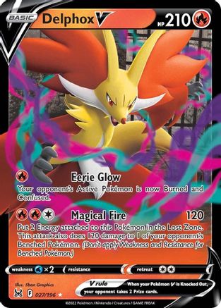Delphox V (27) Holofoil - SWSH11 Lost Origin