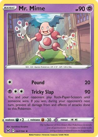 Mr. Mime (067/196) [Sword & Shield: Lost Origin] Reverse Holofoil