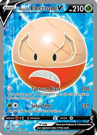 Hisuian Electrode V (Full Art) (172) Holofoil - Lost Origin