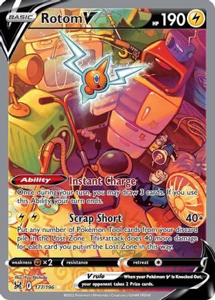 Rotom V (Alternate Full Art) (177) Holofoil - Lost Origin