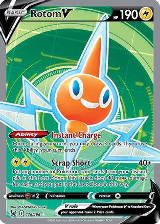 Rotom V (Full Art) (176) Holofoil - Lost Origin