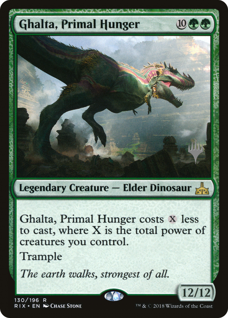 Ghalta, Primal Hunger (Promo Pack) [Rivals of Ixalan Promos] Foil