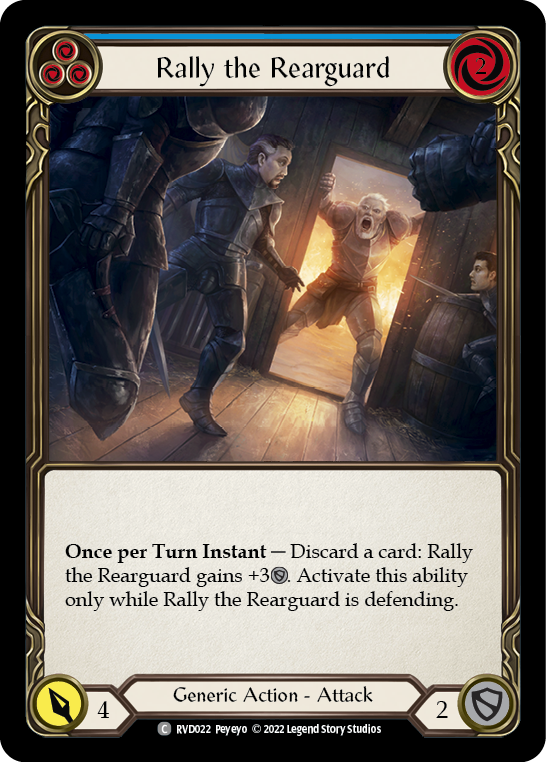 Rally the Rearguard (Blue) [RVD022] (Classic Battles: Rhinar vs Dorinthea) | Silver Goblin
