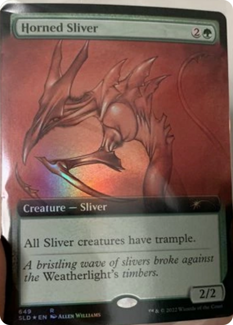 Horned Sliver (Extended Art) [Secret Lair Drop Promos] | Silver Goblin