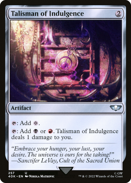 Talisman of Indulgence [Warhammer 40,000]