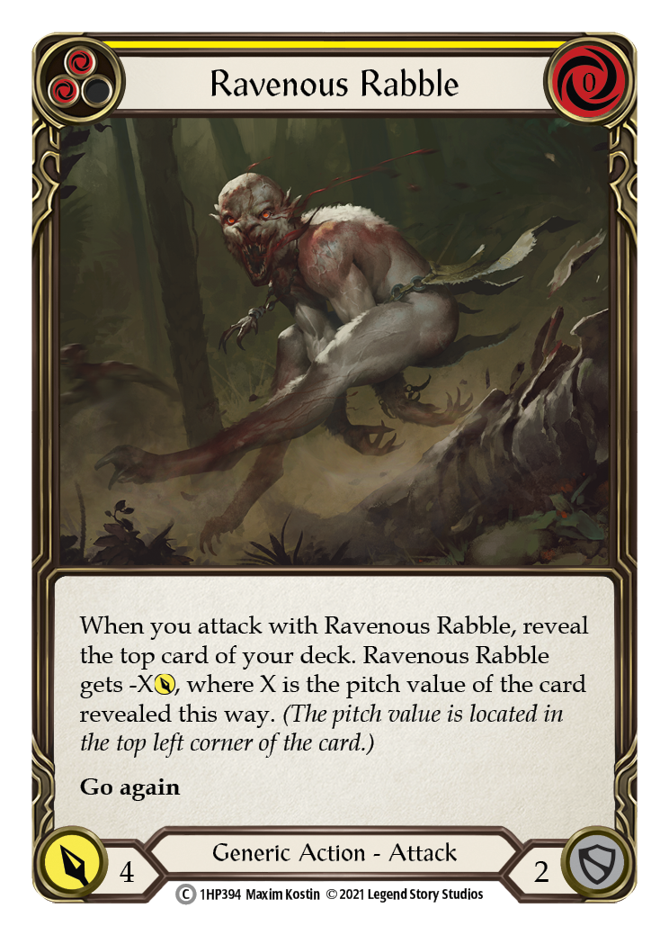 Ravenous Rabble (Yellow) [1HP394] (History Pack 1) | Silver Goblin