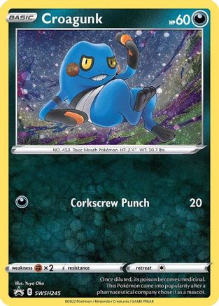 Croagunk - SWSH245 (Cosmos Holo) (SWSH245) Holofoil - SWSH Sword & Shield Promo Cards