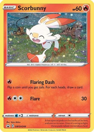 Scorbunny - SWSH244 (Cosmos Holo) (SWSH244) Holofoil - SWSH Sword & Shield Promo Cards