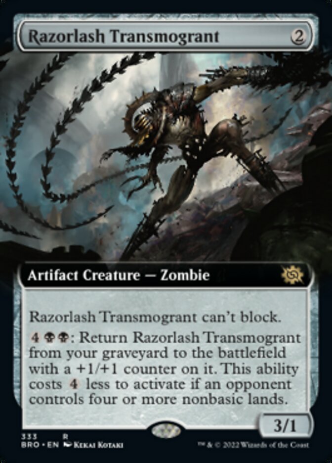 Razorlash Transmogrant (Extended Art) [The Brothers' War] | Silver Goblin