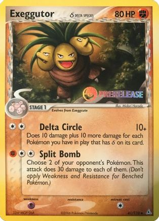Exeggutor (Delta Species) - 41/110 (Prerelease) (41) - Nintendo Promos