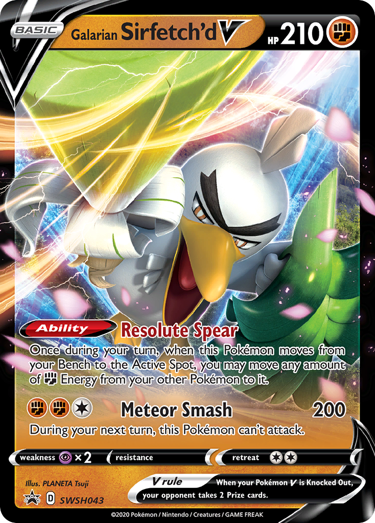 Galarian Sirfetch'd V (SWSH043) [Sword & Shield: Black Star Promos] | Silver Goblin