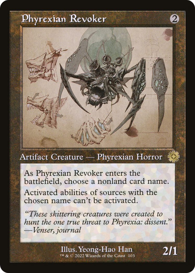 Phyrexian Revoker (Retro Schematic) [The Brothers' War Retro Artifacts]