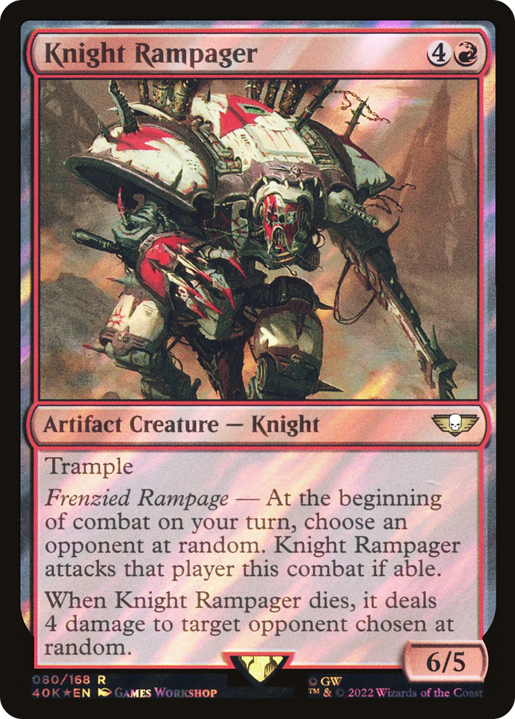 Knight Rampager (Surge Foil) [Warhammer 40,000] | Silver Goblin