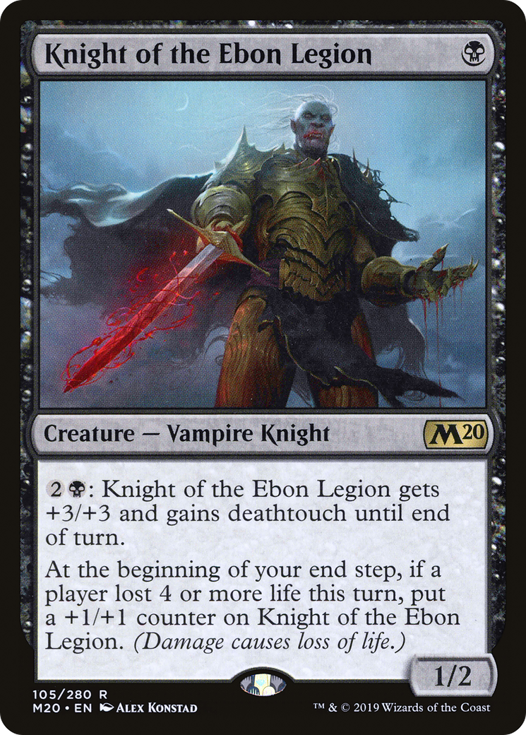 Knight of the Ebon Legion [Core Set 2020] | Silver Goblin