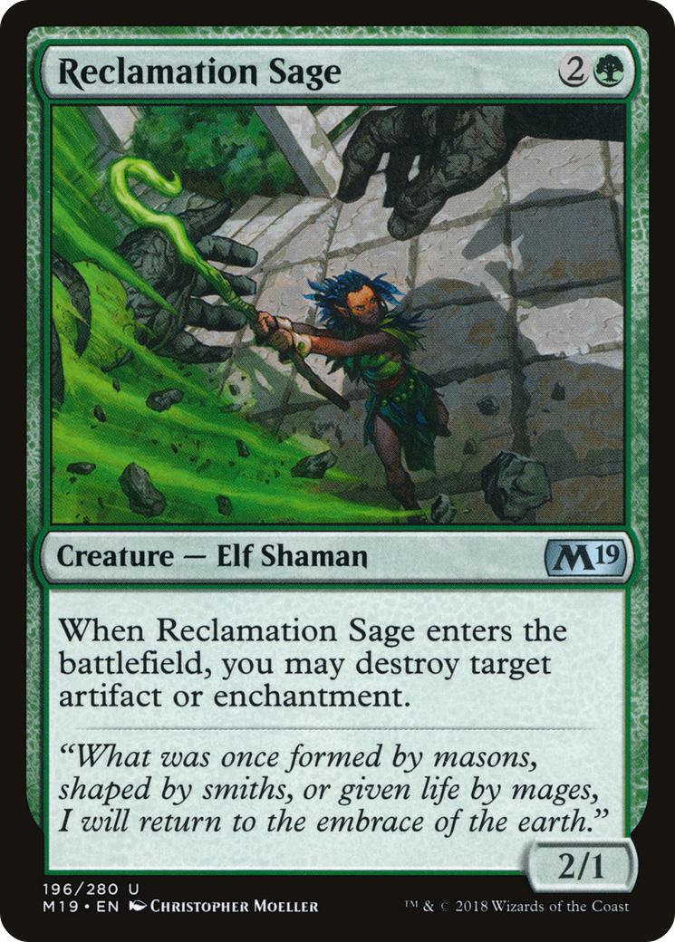 Reclamation Sage [Core Set 2019] | Silver Goblin