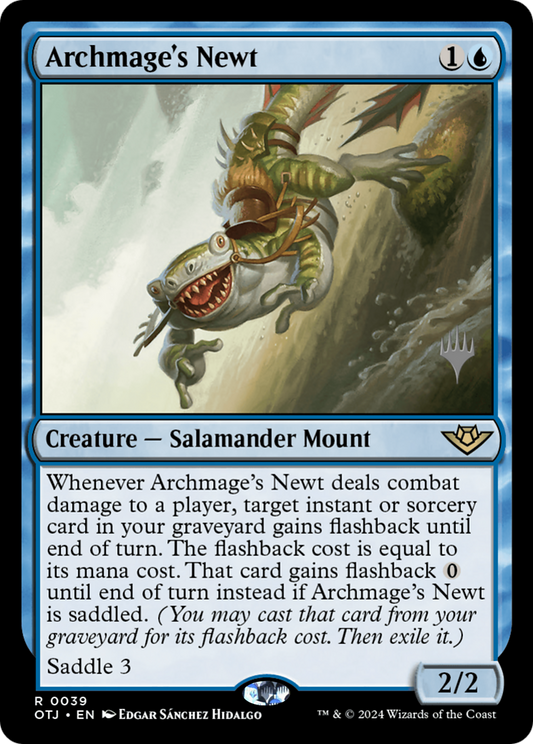 Archmage's Newt (Promo Pack) [Outlaws of Thunder Junction Promos] Foil