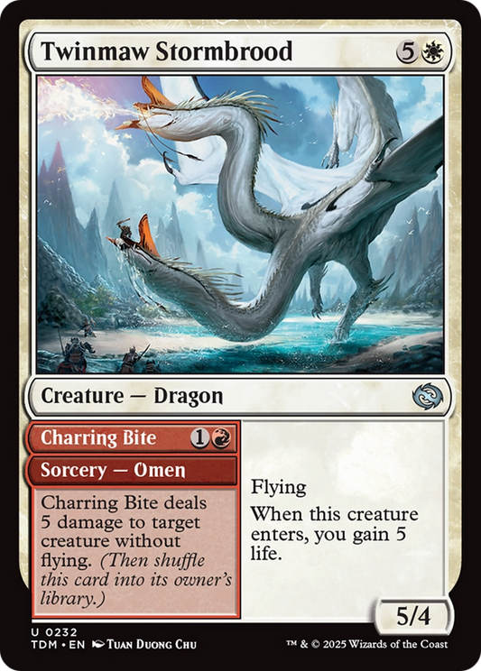 Twinmaw Stormbrood // Charring Bite (232) Foil - Tarkir: Dragonstorm