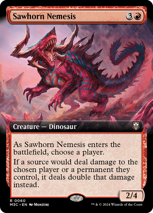 Sawhorn Nemesis (Extended Art) [Modern Horizons 3 Commander] Foil