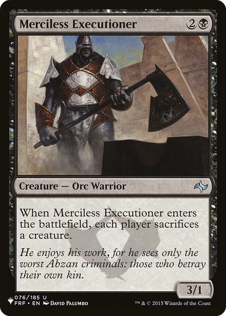 Merciless Executioner [The List Reprints] | Silver Goblin