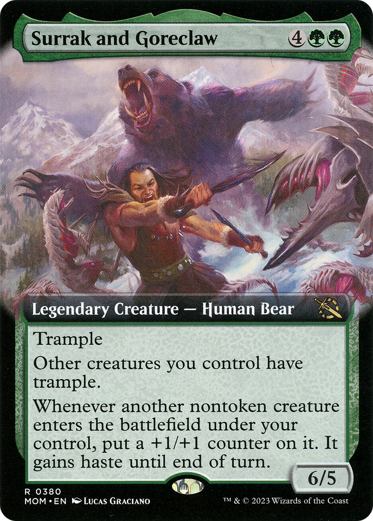 Surrak and Goreclaw (Extended Art) [March of the Machine] Foil
