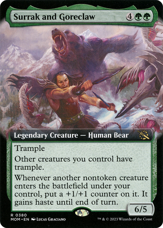 Surrak and Goreclaw (Extended Art) [March of the Machine] Foil