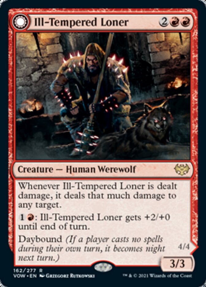 Ill-Tempered Loner // Howlpack Avenger [Innistrad: Crimson Vow] Foil