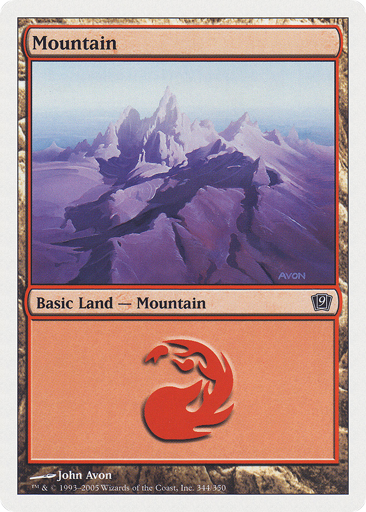 Mountain (344) Foil - Ninth Edition