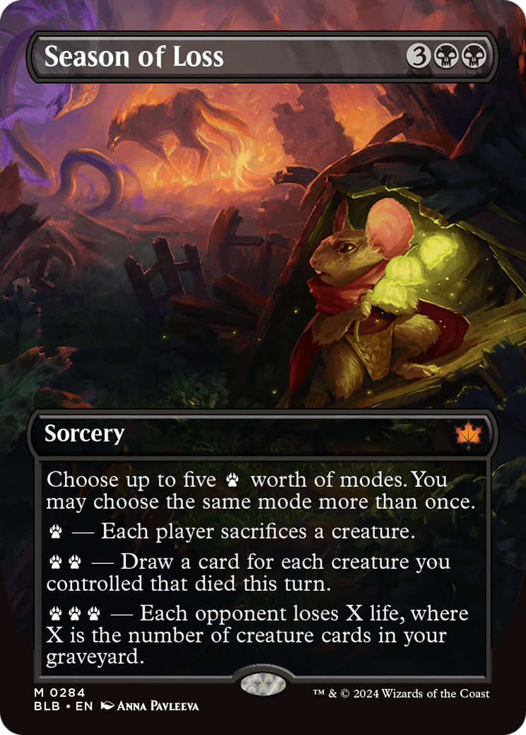 Season of Loss (Borderless) [Bloomburrow] Foil