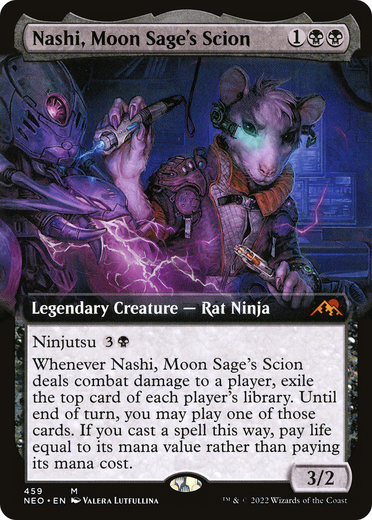 Nashi, Moon Sage's Scion (Extended Art) [Kamigawa: Neon Dynasty] | Silver Goblin