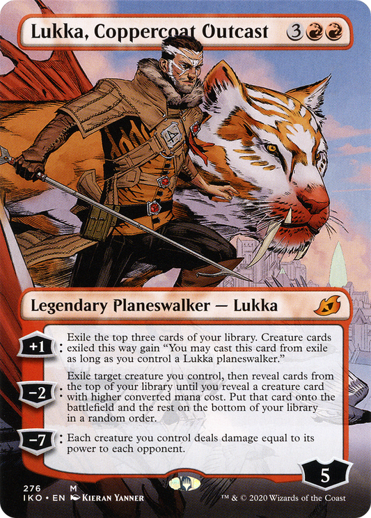 Lukka, Coppercoat Outcast (Borderless) [Ikoria: Lair of Behemoths] Foil