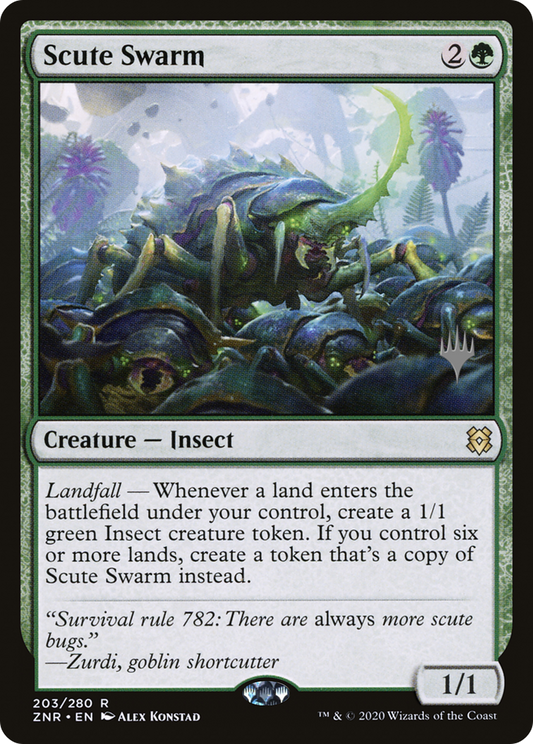 Scute Swarm (Promo Pack) [Zendikar Rising Promos] Foil