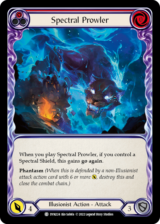 Spectral Prowler (Red) [DYN224] (Dynasty)  Rainbow Foil | Silver Goblin