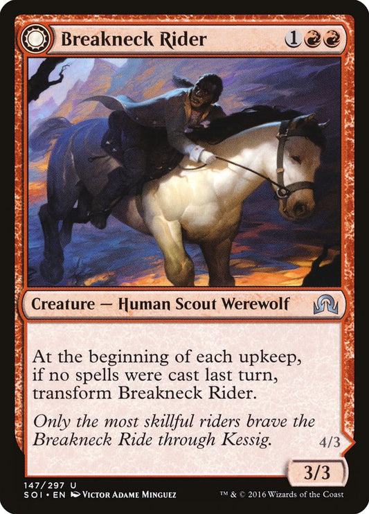 Breakneck Rider // Neck Breaker [Shadows over Innistrad] Foil