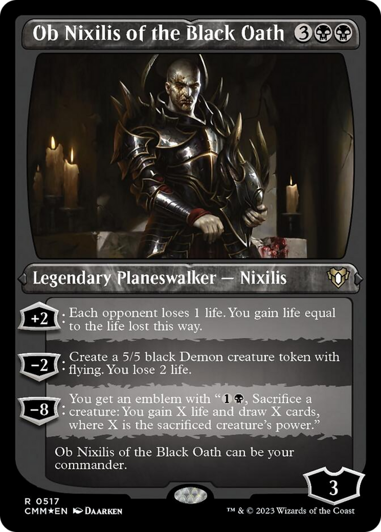 Ob Nixilis of the Black Oath (Foil Etched) [Commander Masters] | Silver Goblin